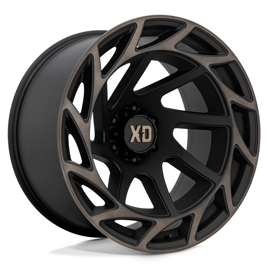 XD XD860 ONSLAUGHT 22x12 ET-44 5x127 71.50mm SATIN BLACK W/ BRONZE TINT (Load Rated 1134kg)
