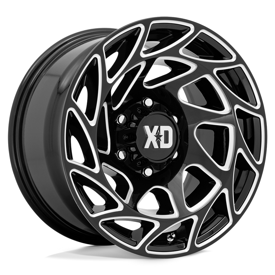 XD XD860 ONSLAUGHT 17x9 ET0 6x139.7 106.10mm GLOSS BLACK MILLED (Load Rated 1134kg)