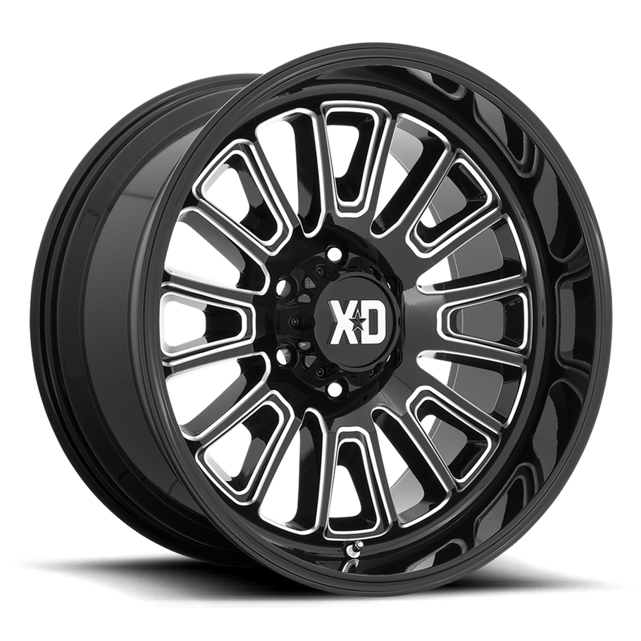 XD XD864 ROVER 22x12 ET-44 6x135 87.10mm GLOSS BLACK MILLED (Load Rated 1134kg)