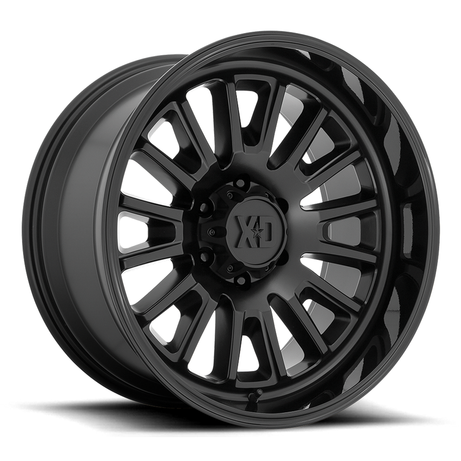 XD XD864 ROVER 22x12 ET-44 6x135 87.10mm SATIN BLACK W/ GLOSS BLACK LIP (Load Rated 1134kg)