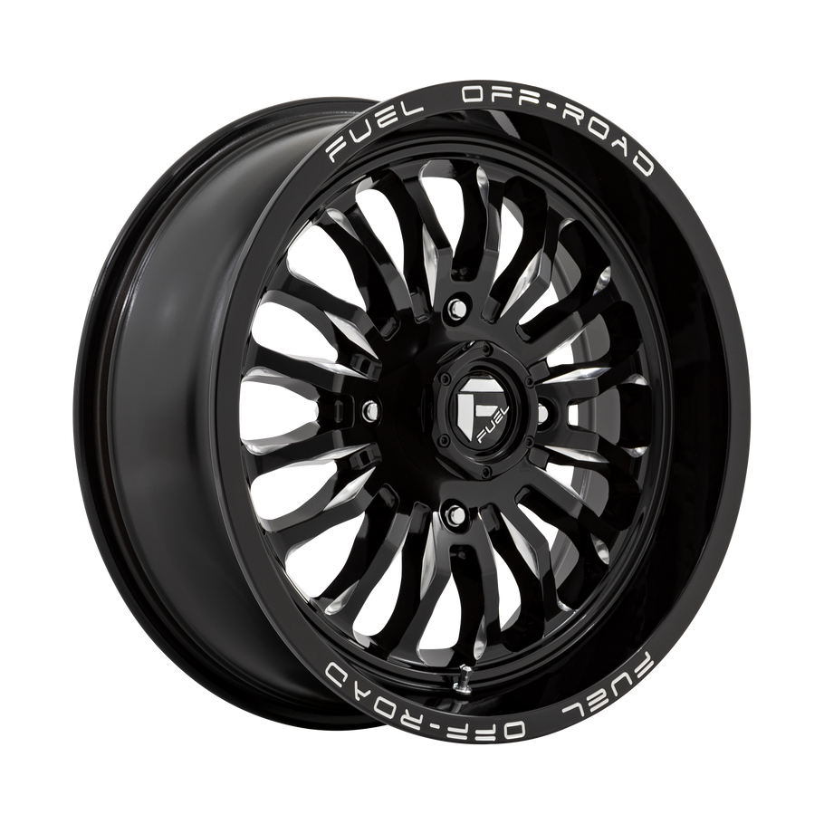 Fuel D821 ARC UTV 20x7 ET13 4x156 132.00mm GLOSS BLACK MILLED (Load Rated 454kg)