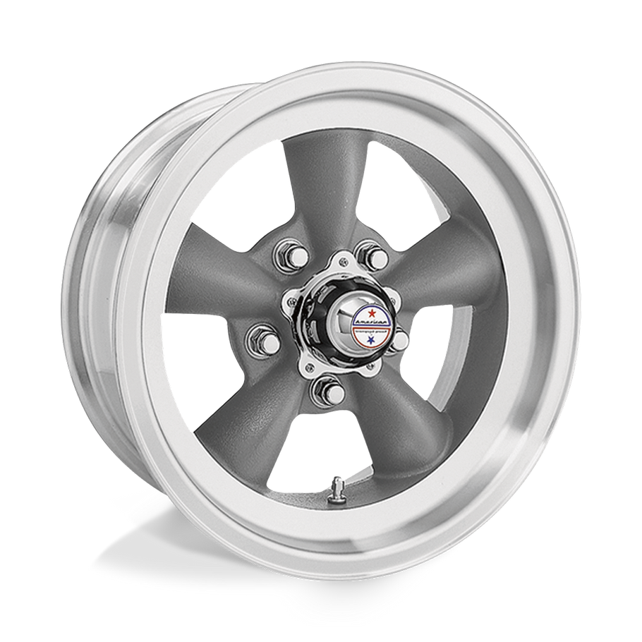 American Racing VN105 TORQ THRUST D 15x4.5 ET-15 5x114.3 83.06mm TORQ THRUST GRAY W/ MACH LIP (Load Rated 635kg)