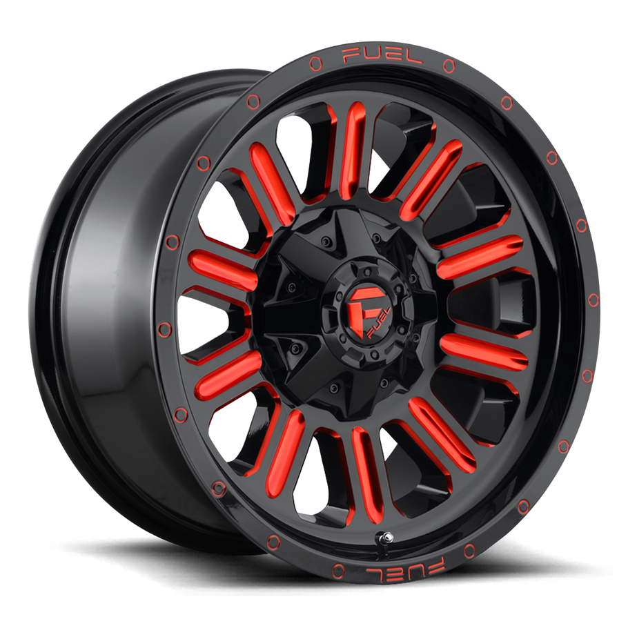 Fuel D621 HARDLINE 20x10 ET-19 6x135/139.7 106.10mm GLOSS BLACK RED TINTED CLEAR (Load Rated 1134kg)