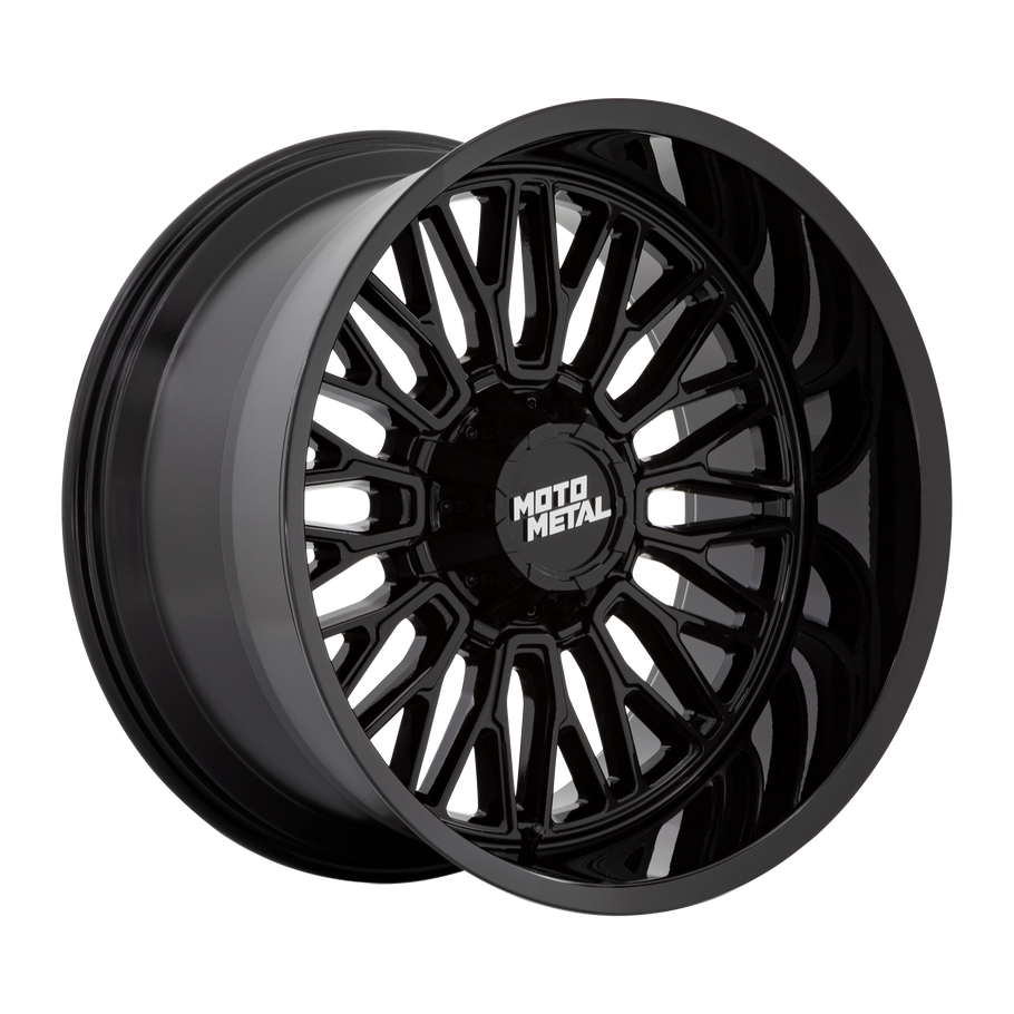 Moto Metal MO809 STINGER 20x10 ET-18 8x165.1 125.10mm GLOSS BLACK (Load Rated 1678kg)