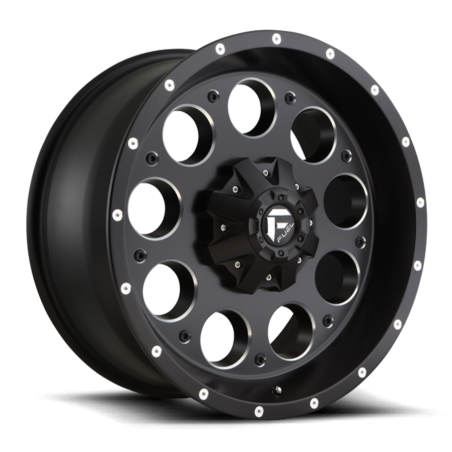 Fuel D525 REVOLVER 15x8 ET-18 5x114.3/120.65 72.56mm MATTE BLACK MILLED (Load Rated 726kg)