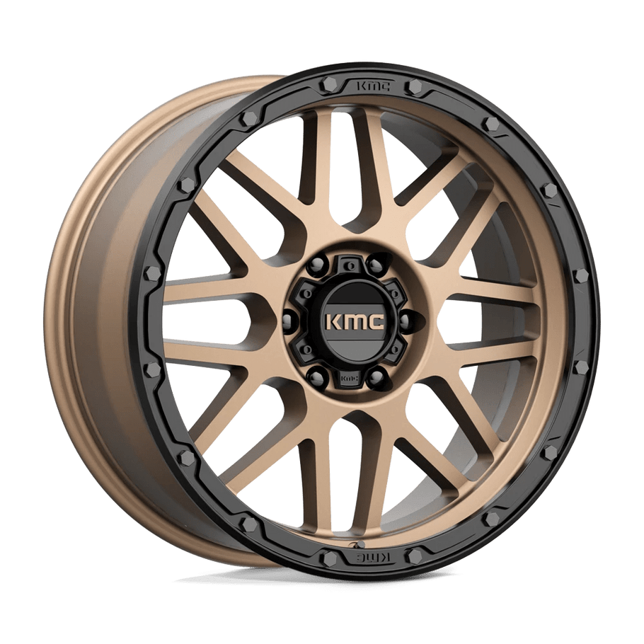 KMC KM535 GRENADE OFF-ROAD 20x9 ET18 6x135 87.10mm MATTE BRONZE W/ MATTE BLACK LIP (Load Rated 1134kg)