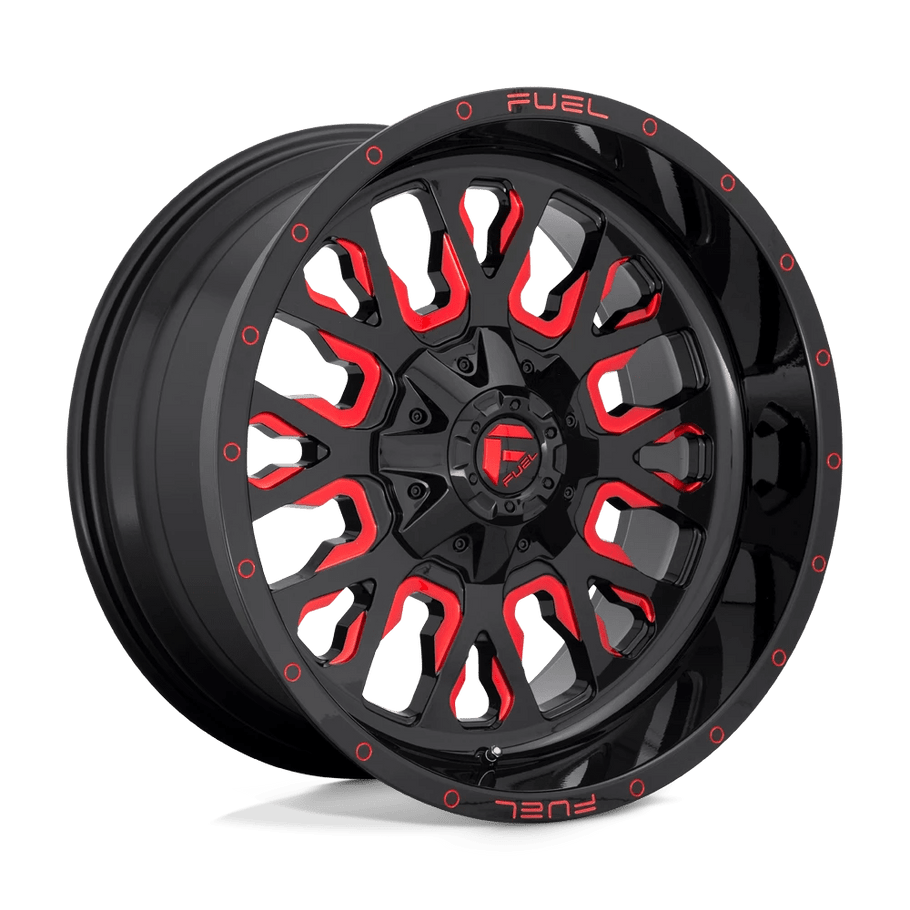 Fuel D612 STROKE 18x9 ET01 6x135/139.7 106.10mm GLOSS BLACK RED TINTED CLEAR (Load Rated 1134kg)