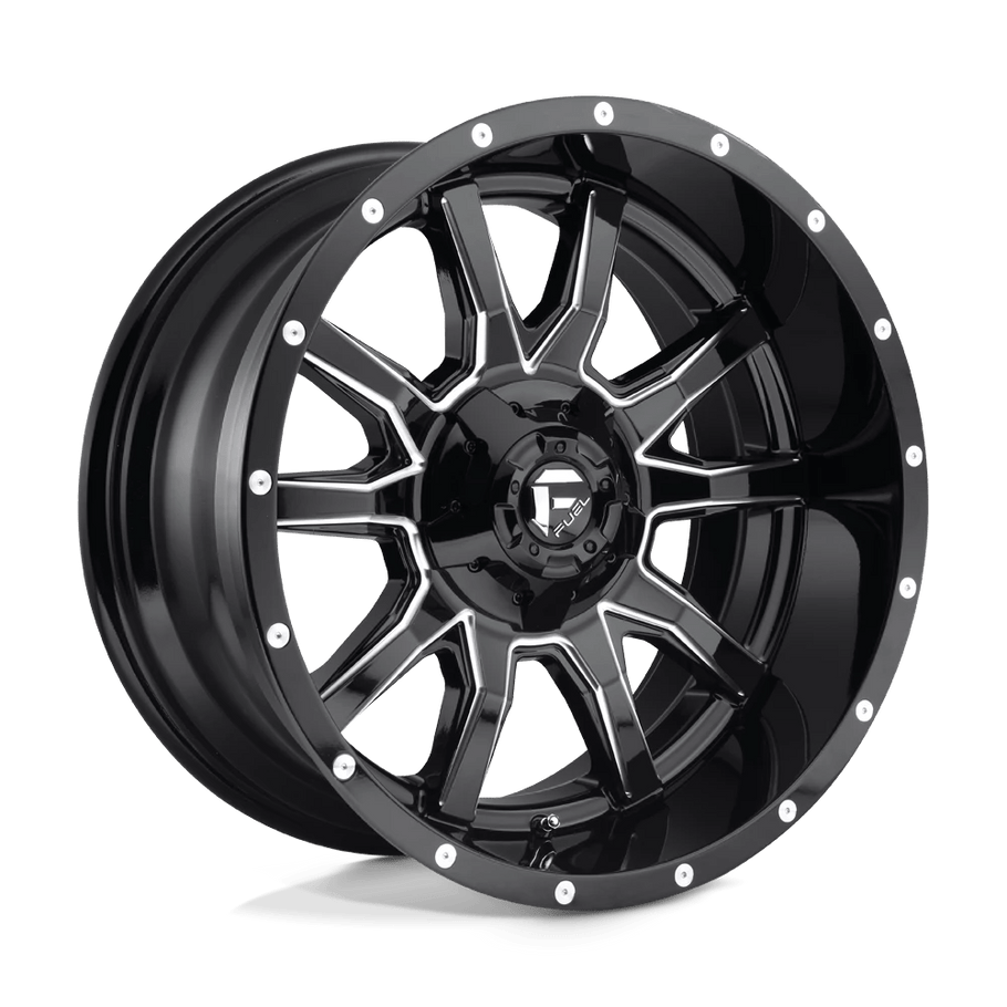 Fuel D627 VANDAL 17x9 ET-12 5x114.3/127 78.10mm GLOSS BLACK MILLED (Load Rated 1134kg)