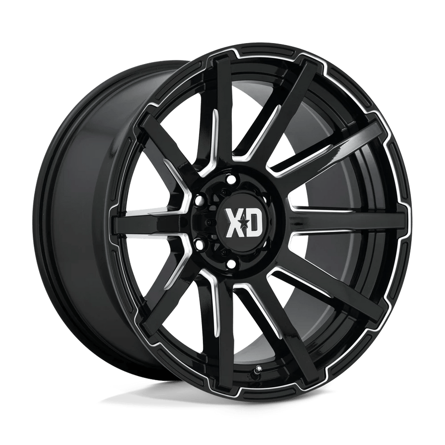 XD XD847 OUTBREAK 22x10 ET-18 5x127 71.50mm GLOSS BLACK MILLED (Load Rated 1134kg)