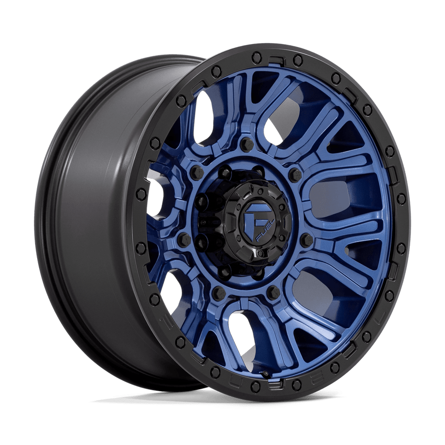 Fuel D827 TRACTION 20x9 ET1 8x165.1 125.10mm DARK BLUE W/ BLACK RING (Load Rated 1678kg)