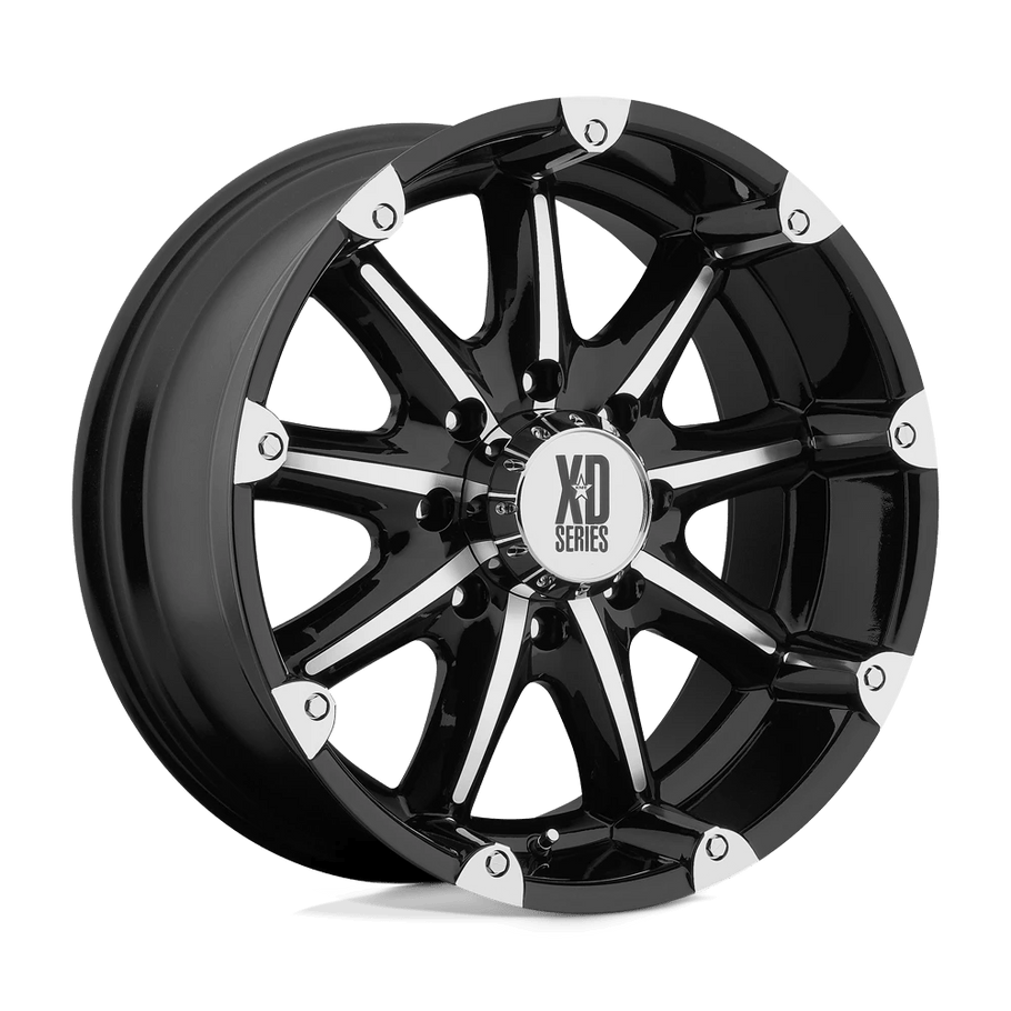 XD XD779 BADLANDS 18x9 ET-12 6x139.7 106.10mm GLOSS BLACK MACHINED (Load Rated 998kg)