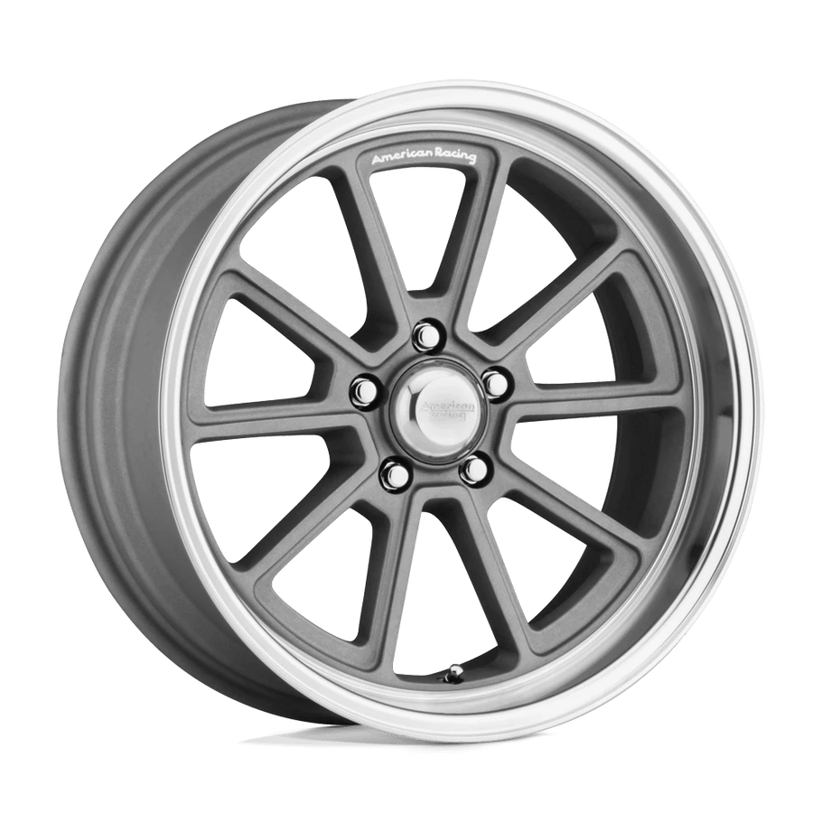 American Racing VN510 DRAFT 18x10 ET12 5x114.3 72.56mm VINTAGE SILVER W/ DIAMOND CUT LIP (Load Rated 717kg)