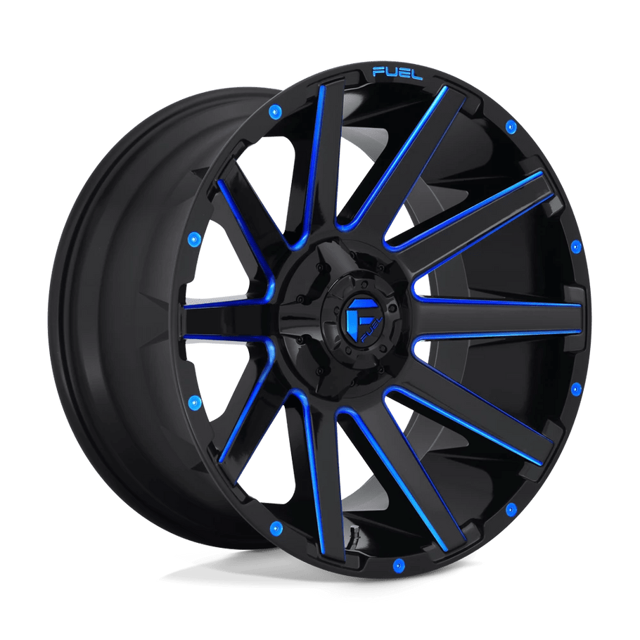 Fuel D644 CONTRA 20x10 ET-18 5x139.7/150 110.10mm GLOSS BLACK BLUE TINTED CLEAR (Load Rated 1134kg)