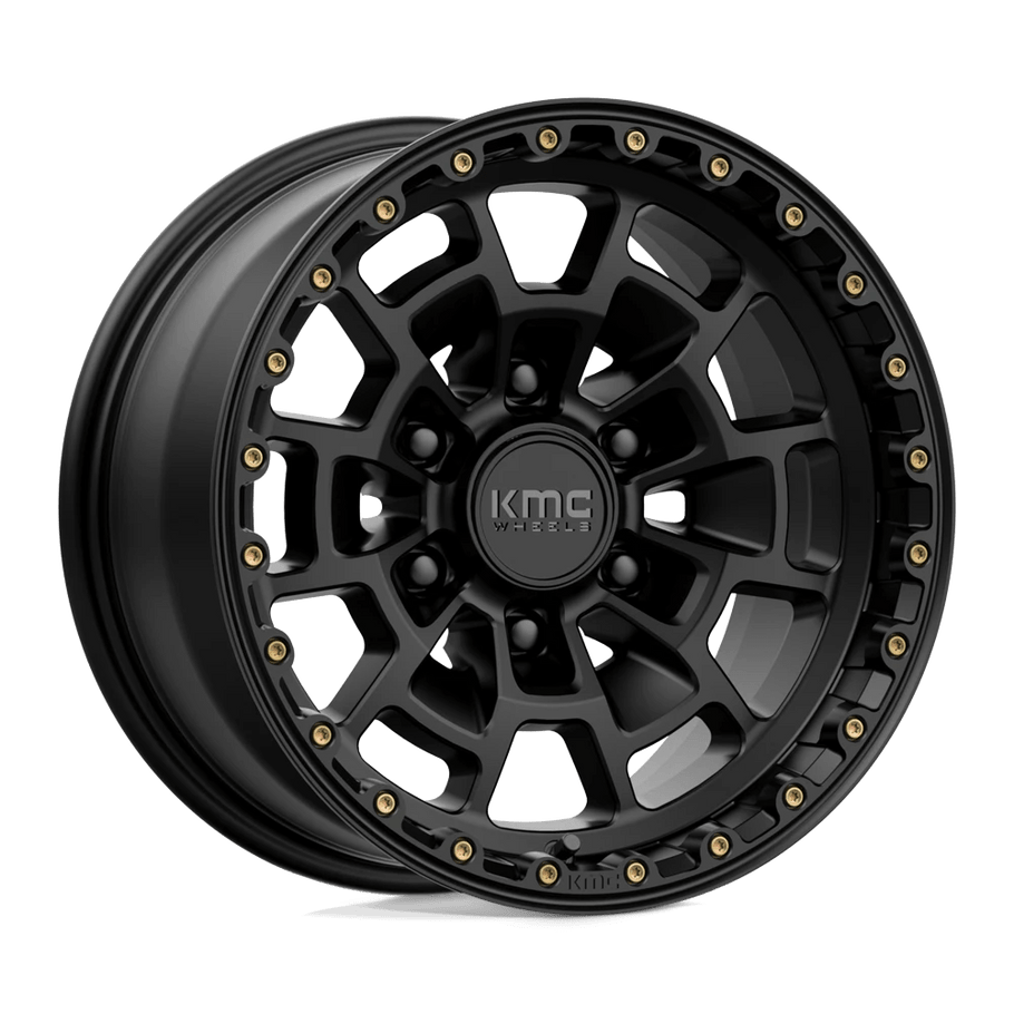 KMC KM718 SUMMIT 17x8.5 ET0 5x127 71.50mm SATIN BLACK (Load Rated 1134kg)