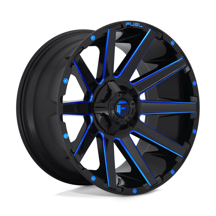 Fuel D644 CONTRA 20x10 ET-18 5x114.3/127 78.10mm GLOSS BLACK BLUE TINTED CLEAR (Load Rated 1134kg)