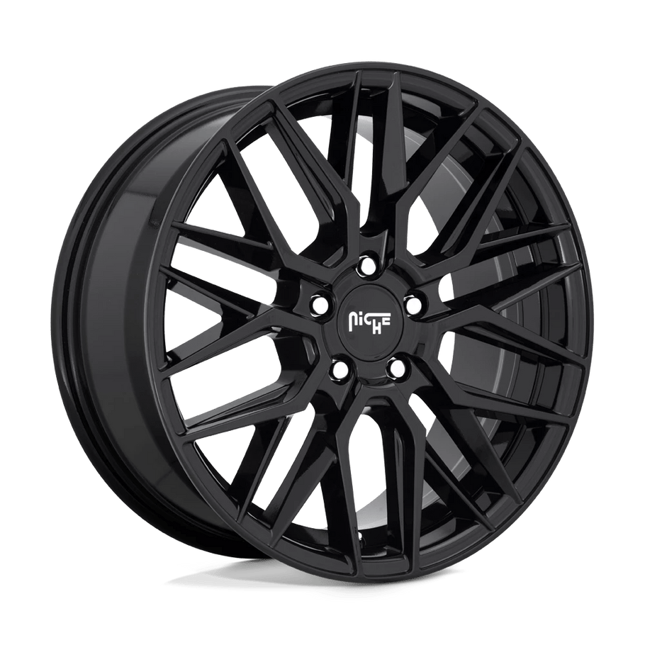 Niche M224 GAMMA 18x8 ET42 5x112 66.56mm GLOSS BLACK (Load Rated 816kg)