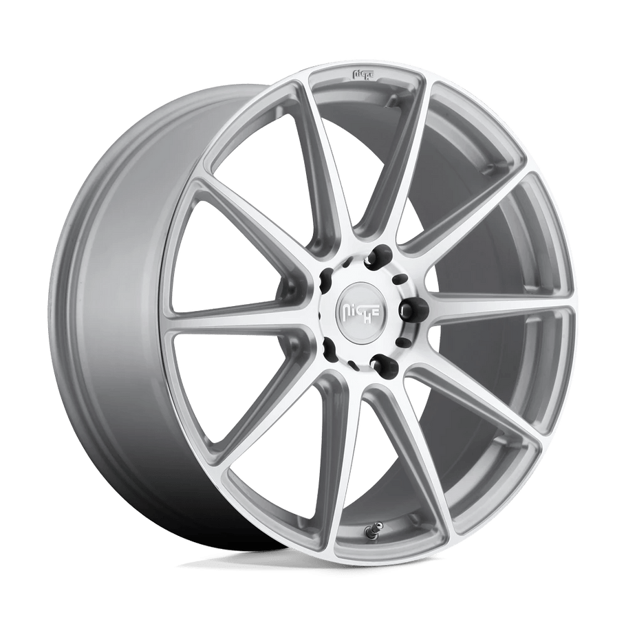 Niche M146 ESSEN 20x9 ET35 5x114.3 72.56mm GLOSS SILVER MACHINED (Load Rated 907kg)