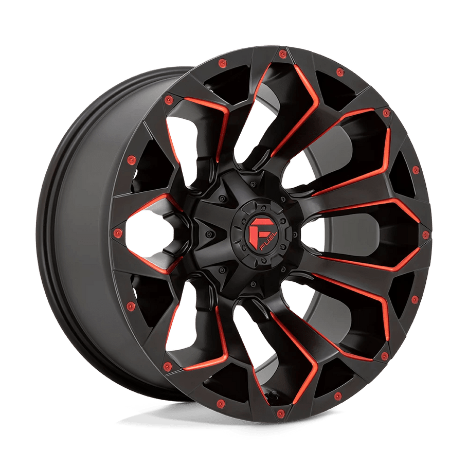 Fuel D787 ASSAULT 18x9 ET19 6x135/139.7 106.10mm MATTE BLACK RED MILLED (Load Rated 1134kg)