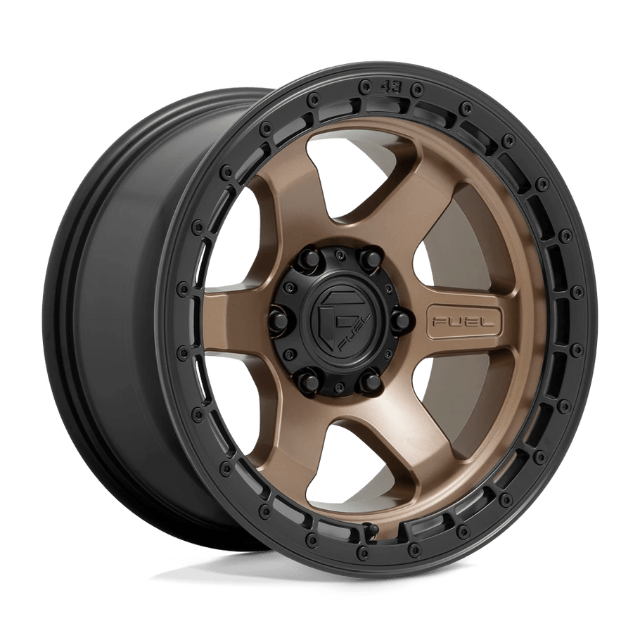 Fuel D751 BLOCK 18x9 ET-12 5x127 71.50mm MATTE BRONZE W/ BLACK RING (Load Rated 1134kg)