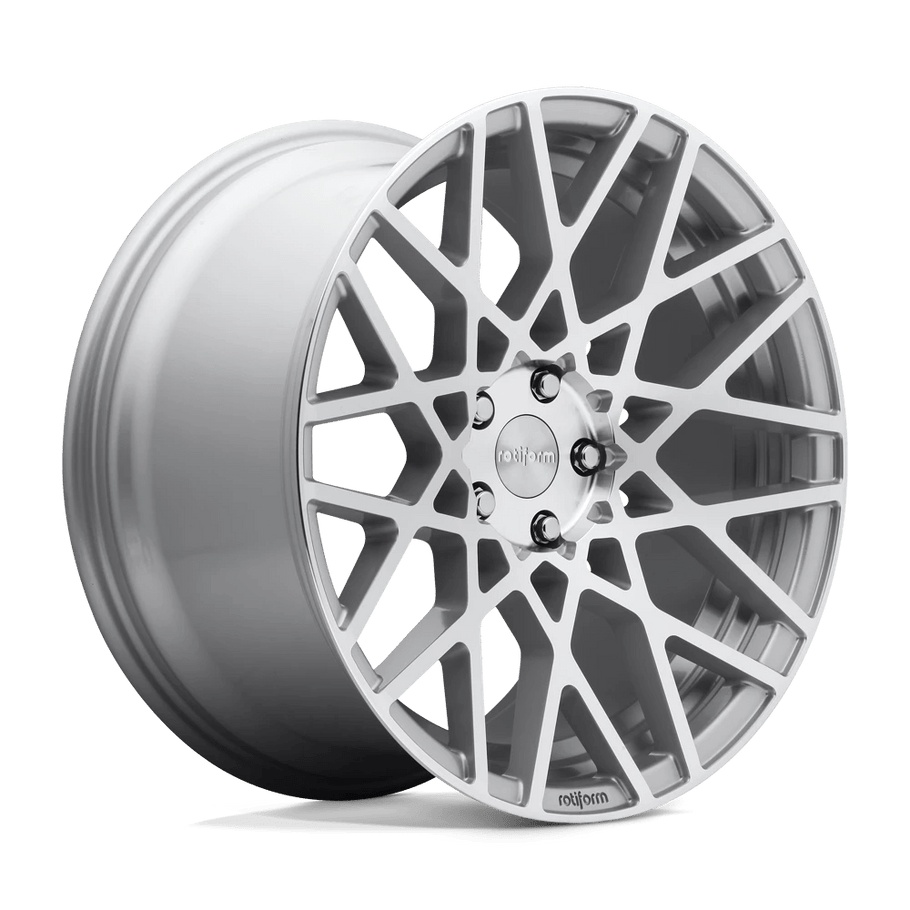 Rotiform R110 BLQ 18x8.5 ET35 5x112 66.56mm GLOSS SILVER MACHINED (Load Rated 726kg)