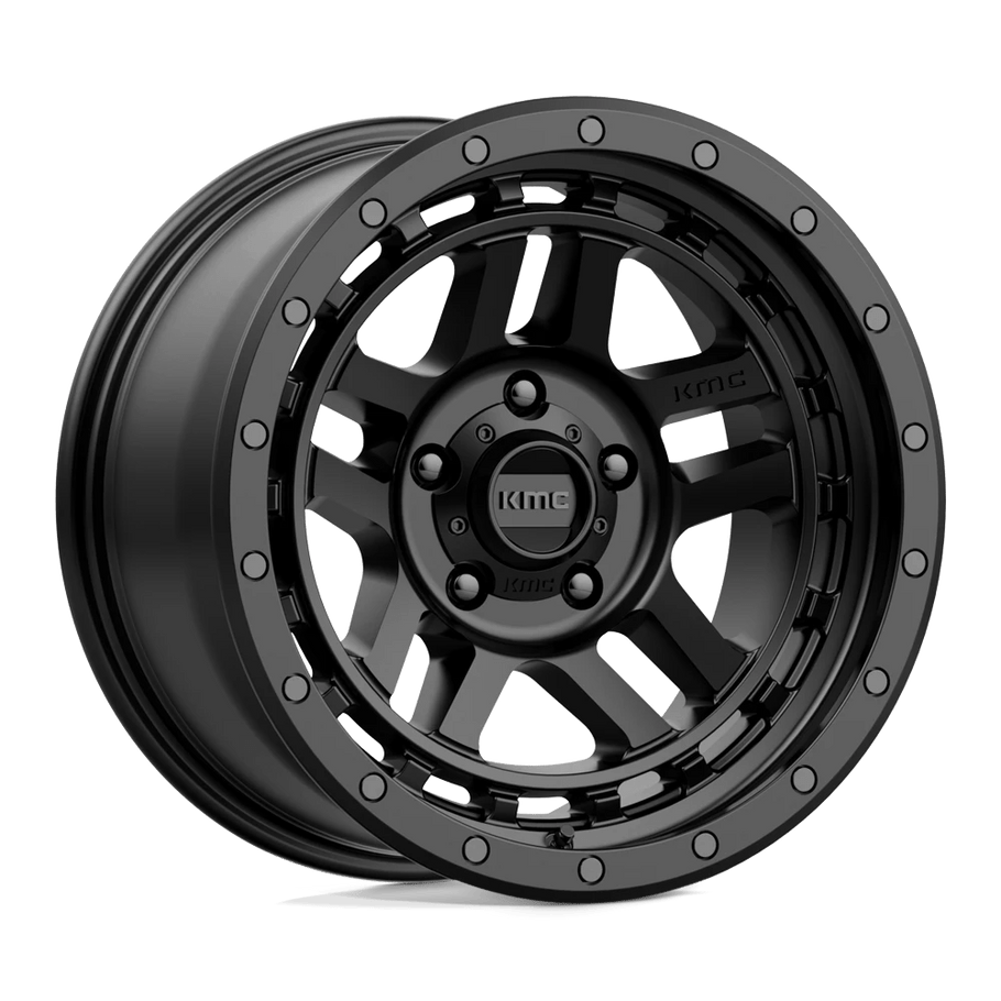 KMC KM540 RECON 17x9 ET-12 5x127 78.10mm SATIN BLACK (Load Rated 1134kg)