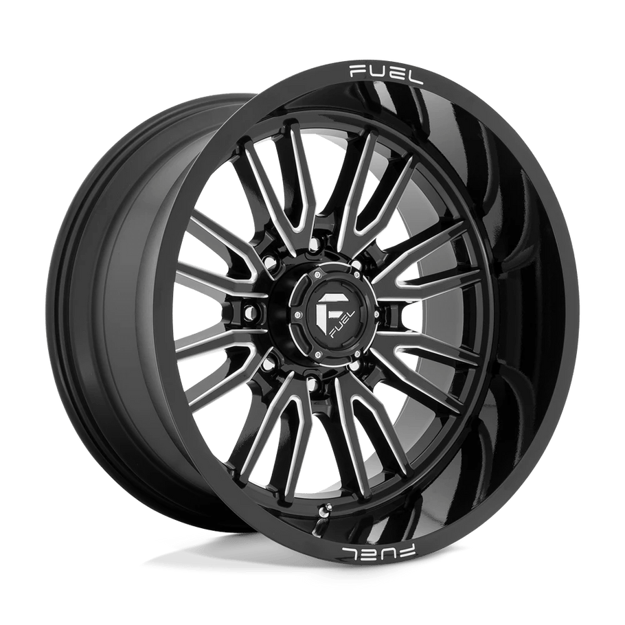 Fuel D761 CLASH 22x12 ET-44 8x165 125.10mm GLOSS BLACK MILLED (Load Rated 1678kg)