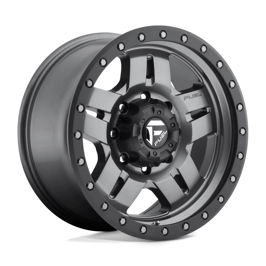 Fuel D558 ANZA 17x8.5 ET06 6x139.7 108.00mm MATTE GUN METAL BLACK BEAD RING (Load Rated 1134kg)