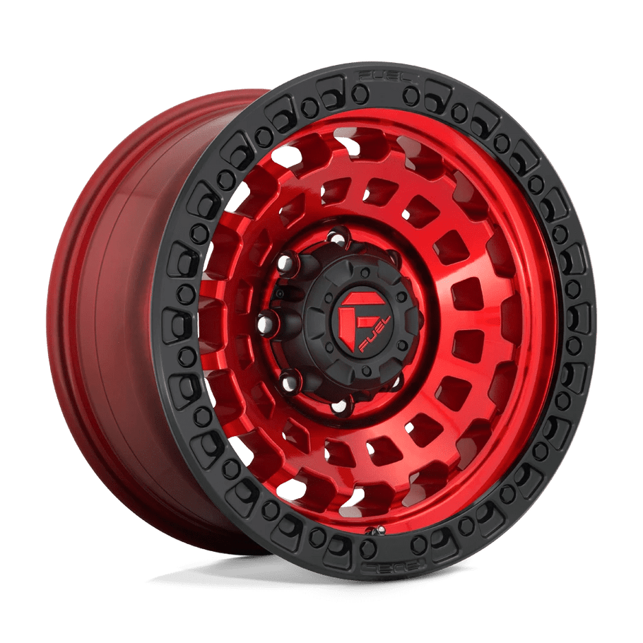 Fuel D632 ZEPHYR 18x9 ET01 6x139.7 106.10mm CANDY RED BLACK BEAD RING (Load Rated 1134kg)