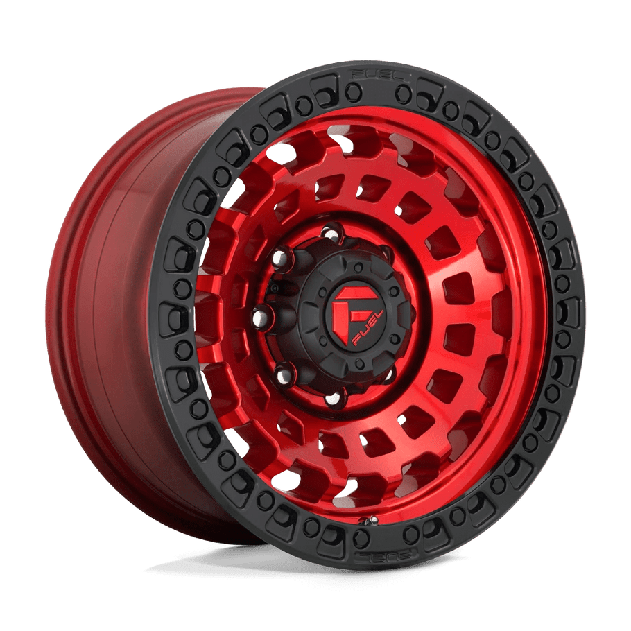 Fuel D632 ZEPHYR 20x9 ET01 6x139.7 106.10mm CANDY RED BLACK BEAD RING (Load Rated 1134kg)