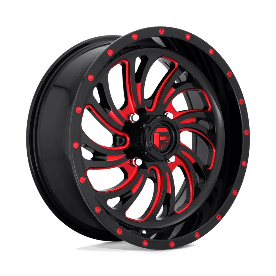 Fuel D642 KOMPRESSOR 18x7 ET13 4x156 132.00mm GLOSS BLACK RED TINTED CLEAR (Load Rated 454kg)