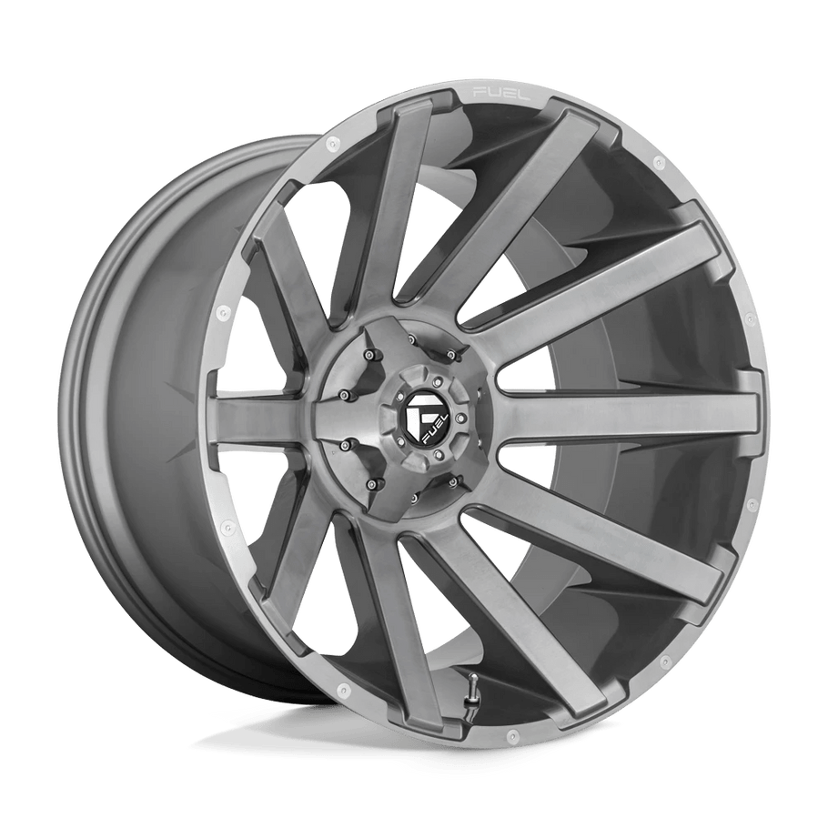 Fuel D714 CONTRA PLATINUM 22x10 ET-19 6x135/139.7 106.10mm BRUSHED GUN METAL TINTED CLEAR (Load Rated 1134kg)