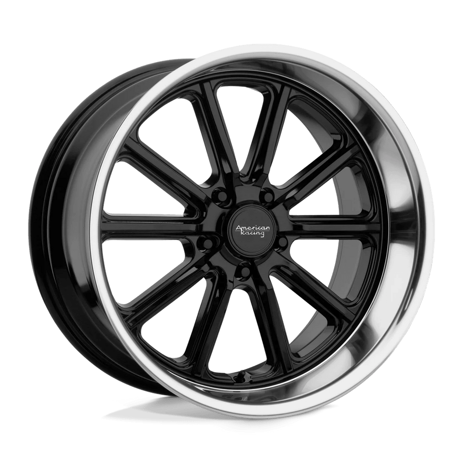 American Racing VN507 RODDER 18x8 ET0 5x114.3 72.56mm GLOSS BLACK W/ DIAMOND CUT LIP (Load Rated 717kg)