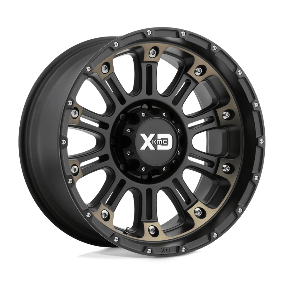 XD XD829 HOSS II 20x10 ET-24 6x139.7 106.10mm SATIN BLACK MACH W/ DARK TINT (Load Rated 1134kg)