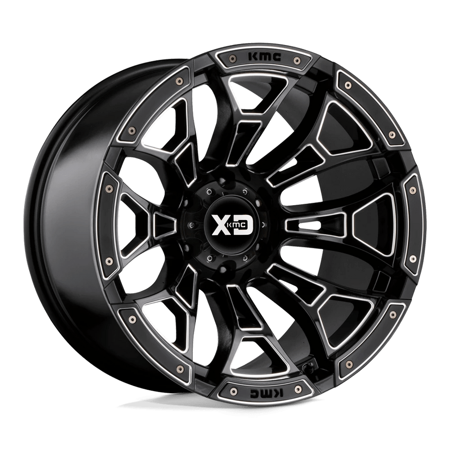 XD XD841 BONEYARD 20x9 ET0 6x135 87.10mm GLOSS BLACK MILLED (Load Rated 1134kg)