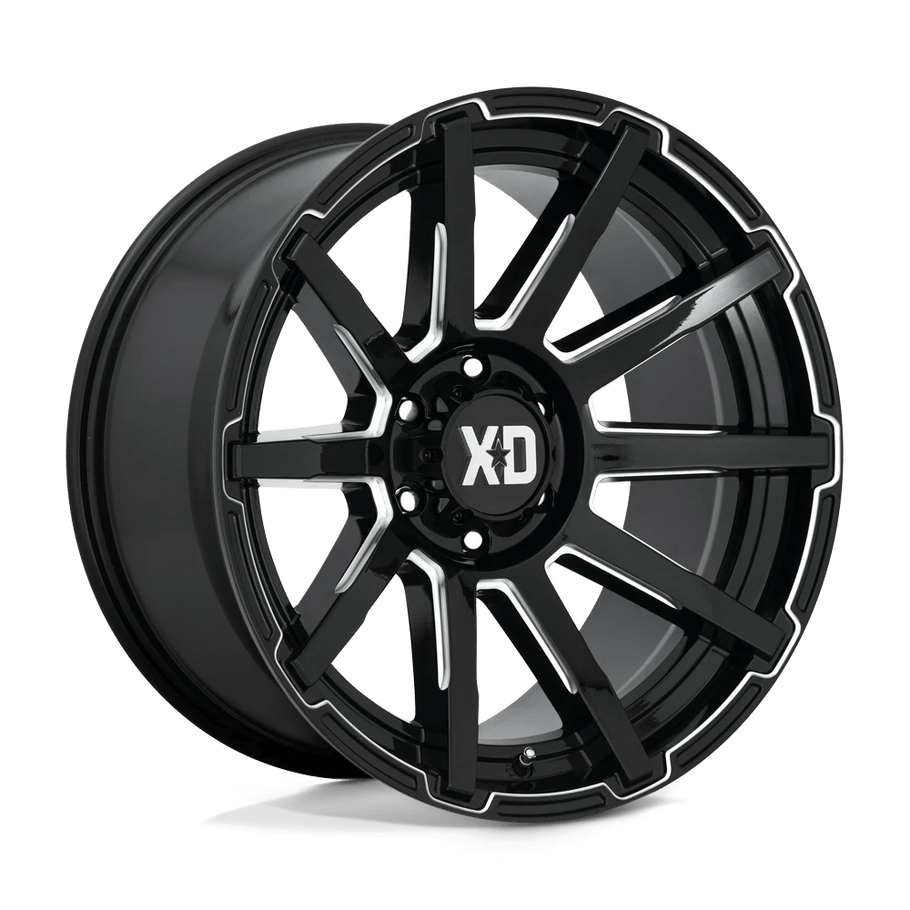 XD XD847 OUTBREAK 20x9 ET0 6x139.7 106.10mm GLOSS BLACK MILLED (Load Rated 1134kg)