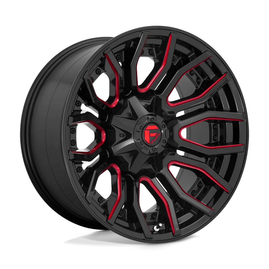 Fuel D712 RAGE 20x10 ET-18 8x180 124.20mm GLOSS BLACK RED TINTED CLEAR (Load Rated 1678kg)