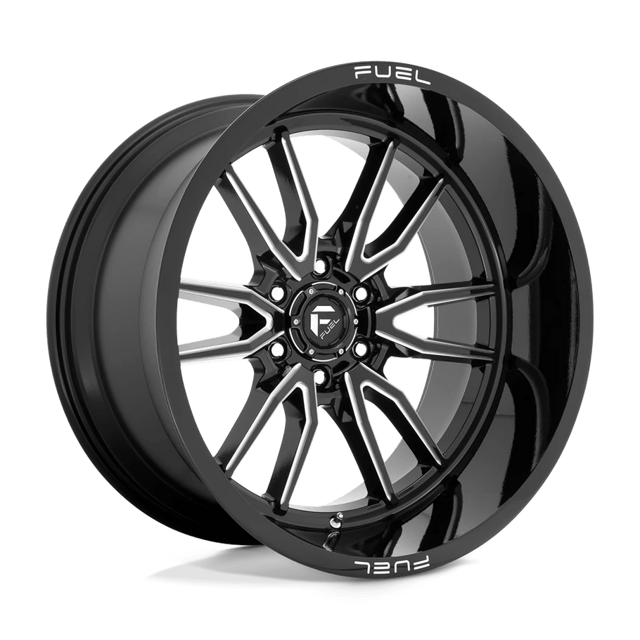 Fuel D761 CLASH 22x12 ET-44 6x139.7 106.10mm GLOSS BLACK MILLED (Load Rated 1134kg)