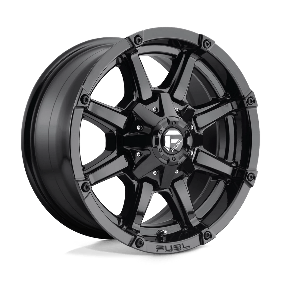 Fuel D575 COUPLER 20x10 ET-12 8x165 125.10mm GLOSS BLACK (Load Rated 1587kg)