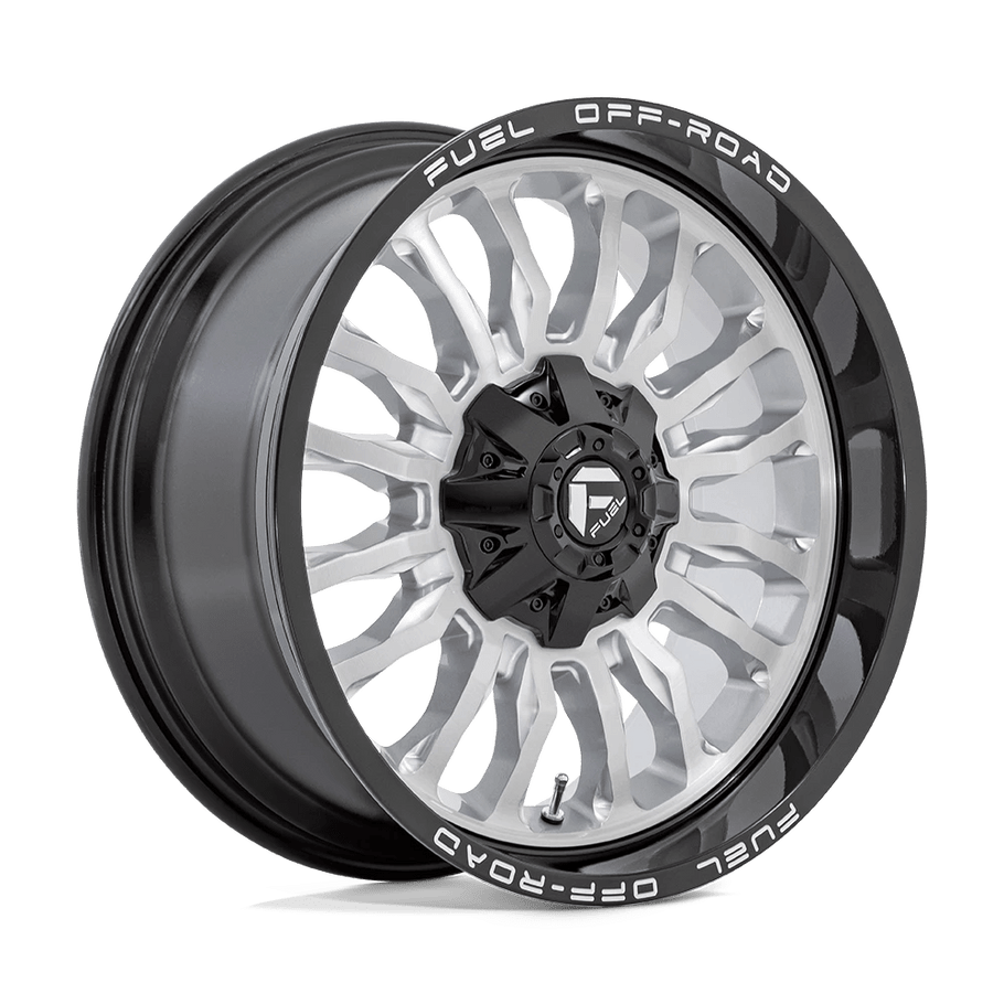 Fuel D798 ARC 22x10 ET-18 8x180 124.20mm SILVER BRUSHED FACE W/ MILLED BLACK LIP (Load Rated 1678kg)