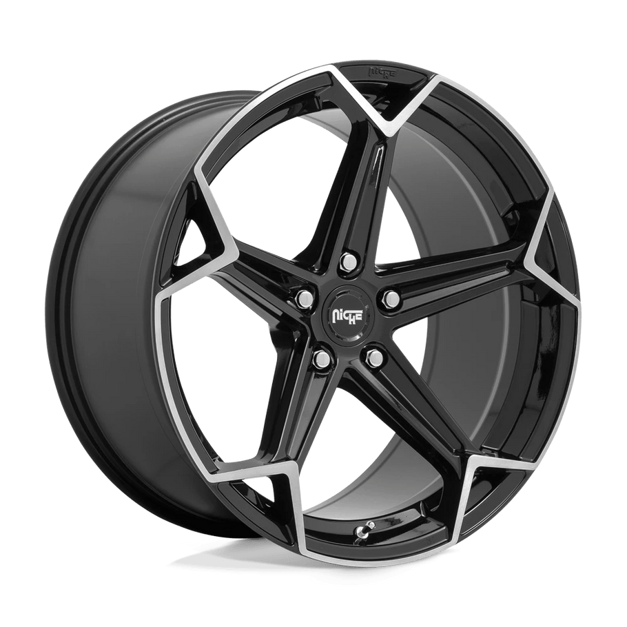 Niche N259 ARROW 20x10.5 ET40 5x112 66.56mm GLOSS BLACK BRUSHED (Load Rated 816kg)