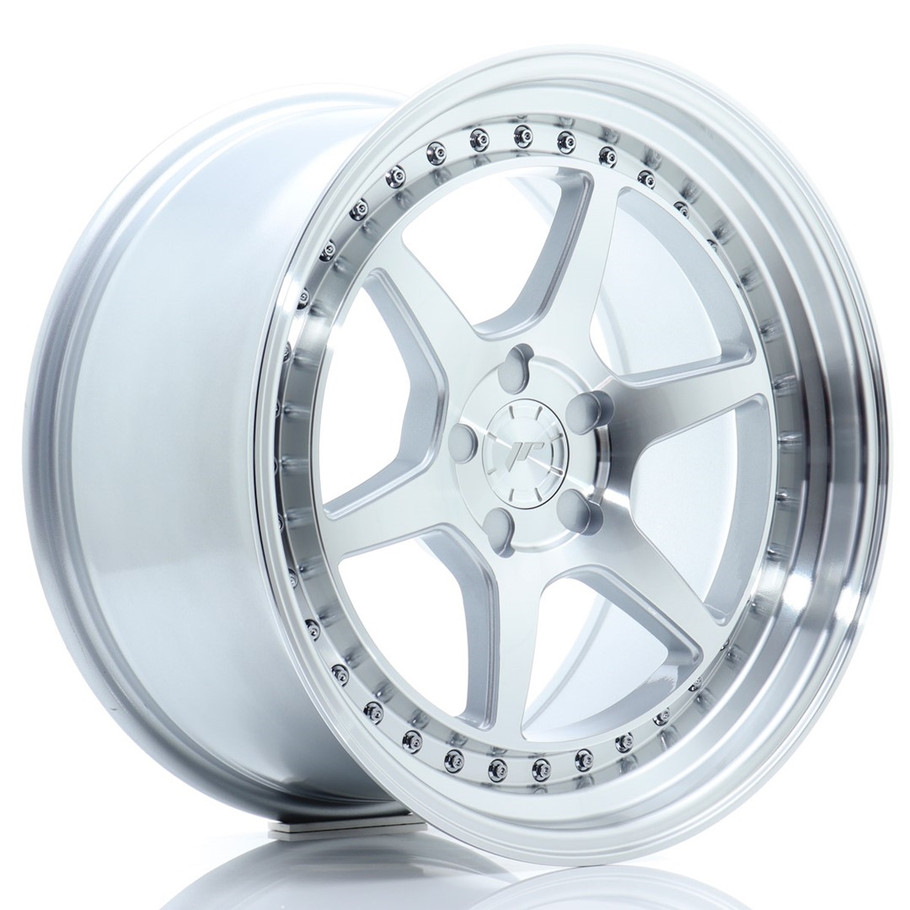 JR Wheels JR43 18x9.5 ET15-35 5H CUSTOM PCD Silver w/Machined Face