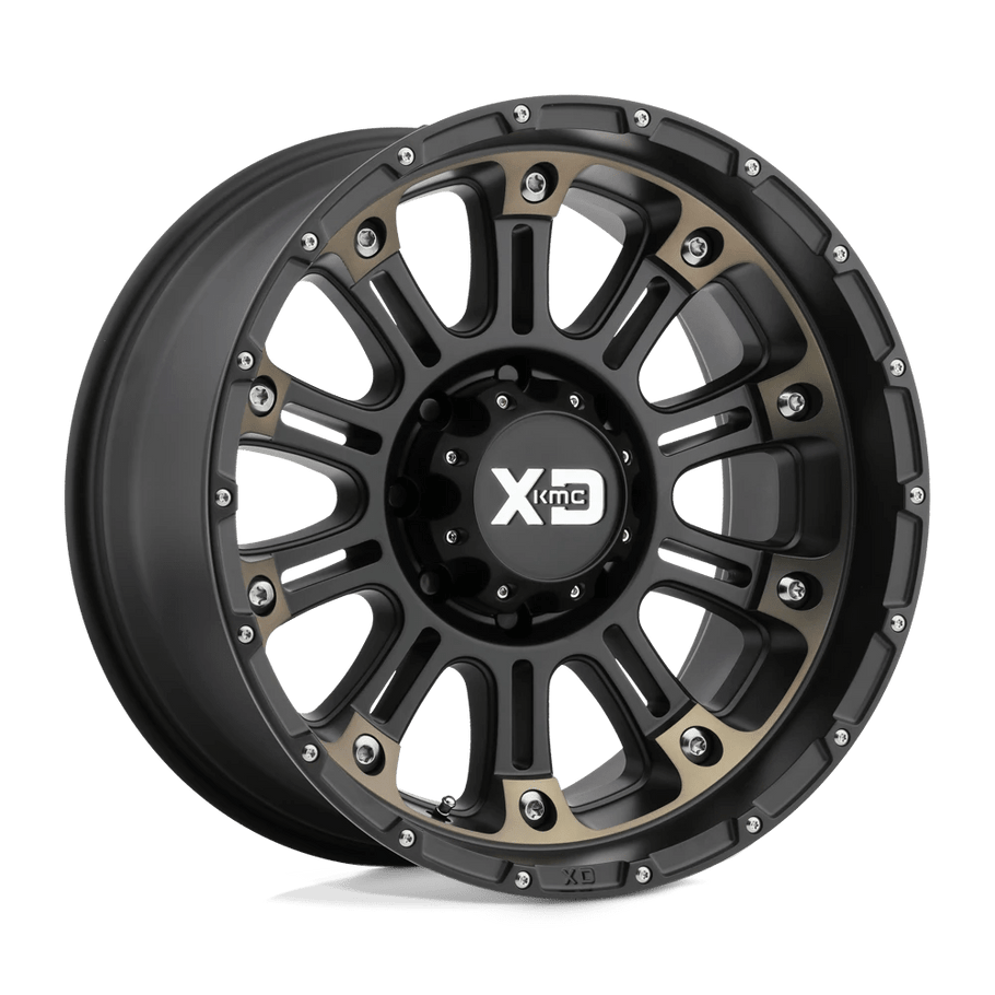 XD XD829 HOSS II 17x9 ET18 6x139.7 106.10mm SATIN BLACK MACH W/ DARK TINT (Load Rated 1134kg)