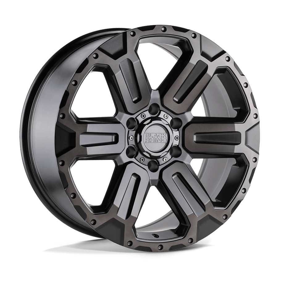 Black Rhino WANAKA 17x8.5 ET12 6x139.7 112.10mm MATTE GUNMETAL W/ BRUSHED FACE & GUNMETAL TINT (Load Rated 1134kg)