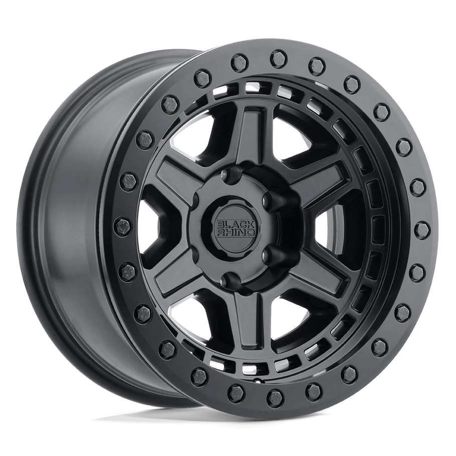 Black Rhino RENO 17x9 ET0 6x139.7 112.10mm MATTE BLACK W/ BRASS BOLTS (Load Rated 1111kg)