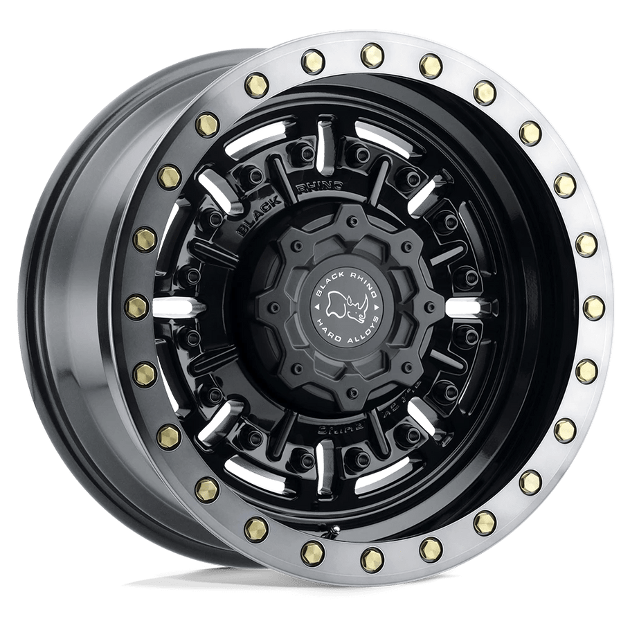 Black Rhino ABRAMS 18x9.5 ET12 5x150 110.10mm GLOSS GUN BLACK W/ MACHINED DARK TINT (Load Rated 1134kg)