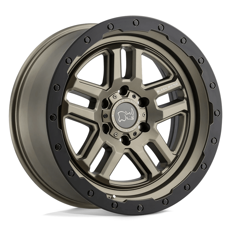 Black Rhino BARSTOW 19x8 ET15 5x112 66.56mm MATTE BRONZE W/ MATTE BLACK RING (Load Rated 907kg)