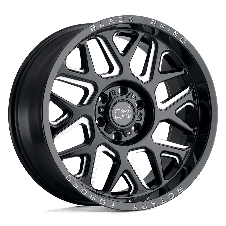 Black Rhino REAPER 20x11.5 ET-44 6x139.7 112.10mm GLOSS BLACK & MILLED (Load Rated 1111kg)