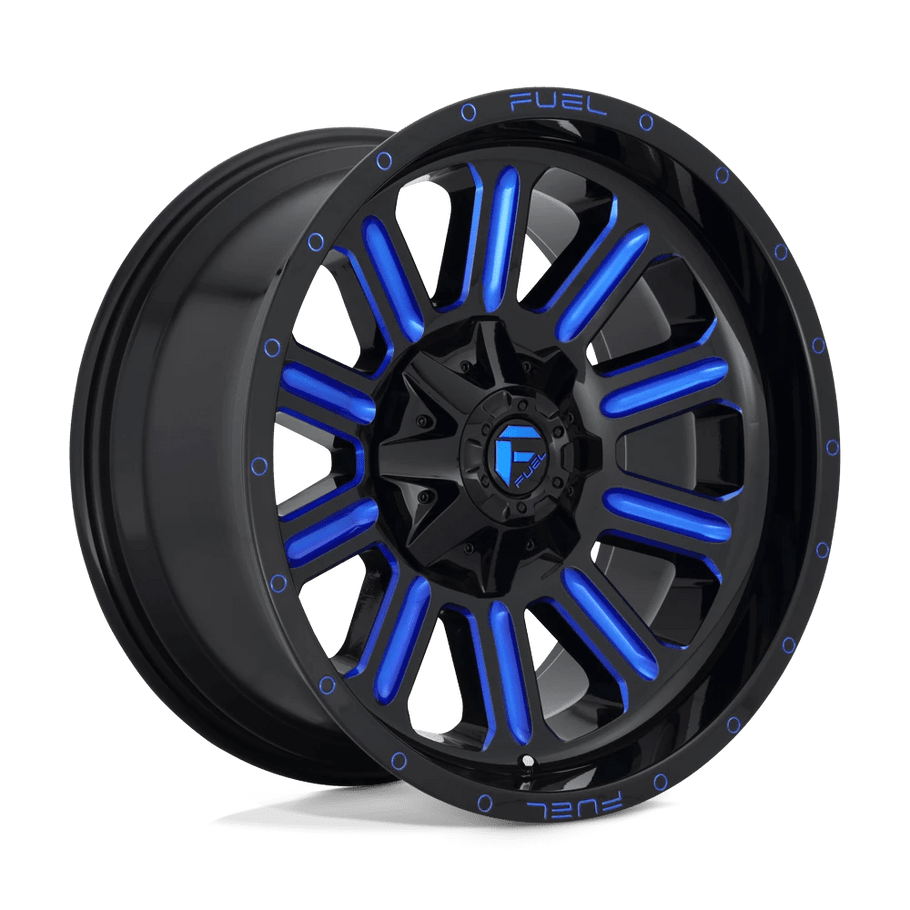 Fuel D646 HARDLINE 22x12 ET-45 6x135/139.7 106.10mm GLOSS BLACK BLUE TINTED CLEAR (Load Rated 1134kg)