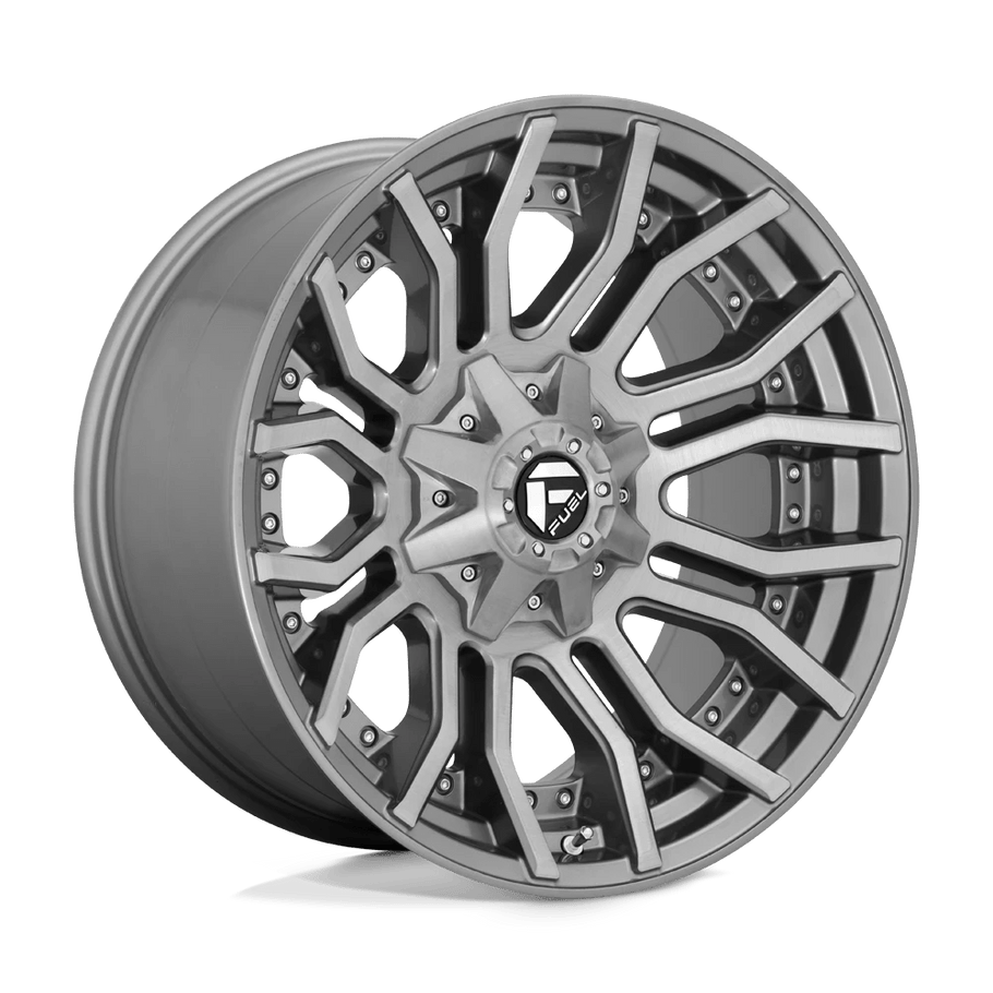 Fuel D713 RAGE PLATINUM 20x10 ET-18 8x180 124.20mm BRUSHED GUN METAL TINTED CLEAR (Load Rated 1678kg)