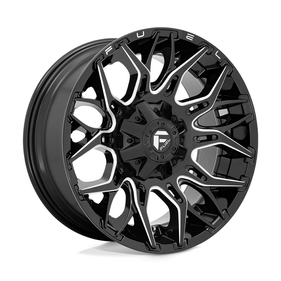 Fuel D769 TWITCH 20x10 ET-18 5x114.3/127 78.10mm GLOSSY BLACK MILLED (Load Rated 1134kg)